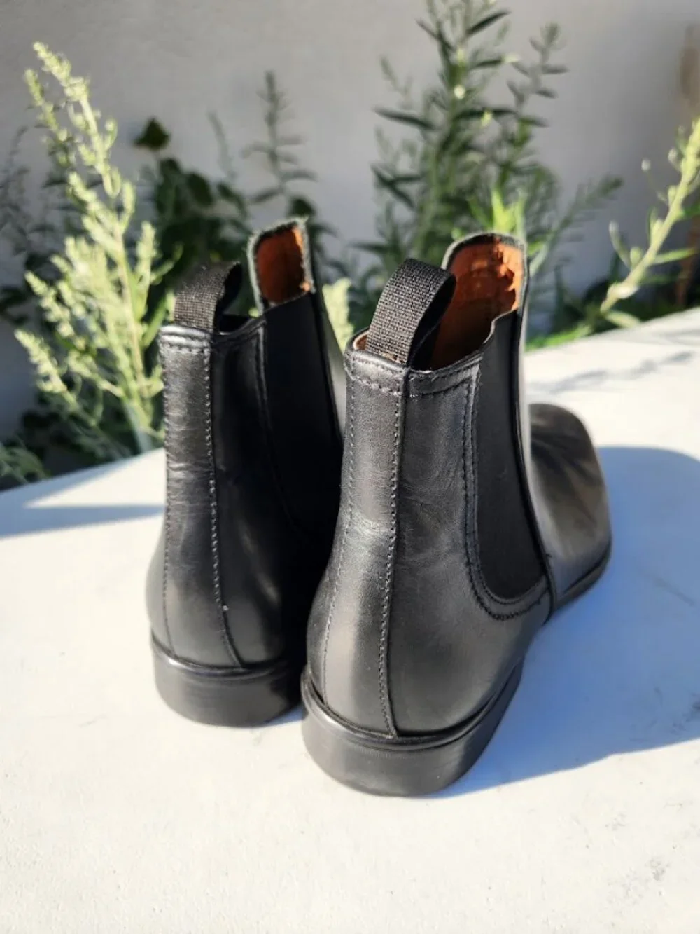 Aldo Chelsea Men's Boots Shoes Size 10.5 Mens Black Leather Almond Toe  Elastic